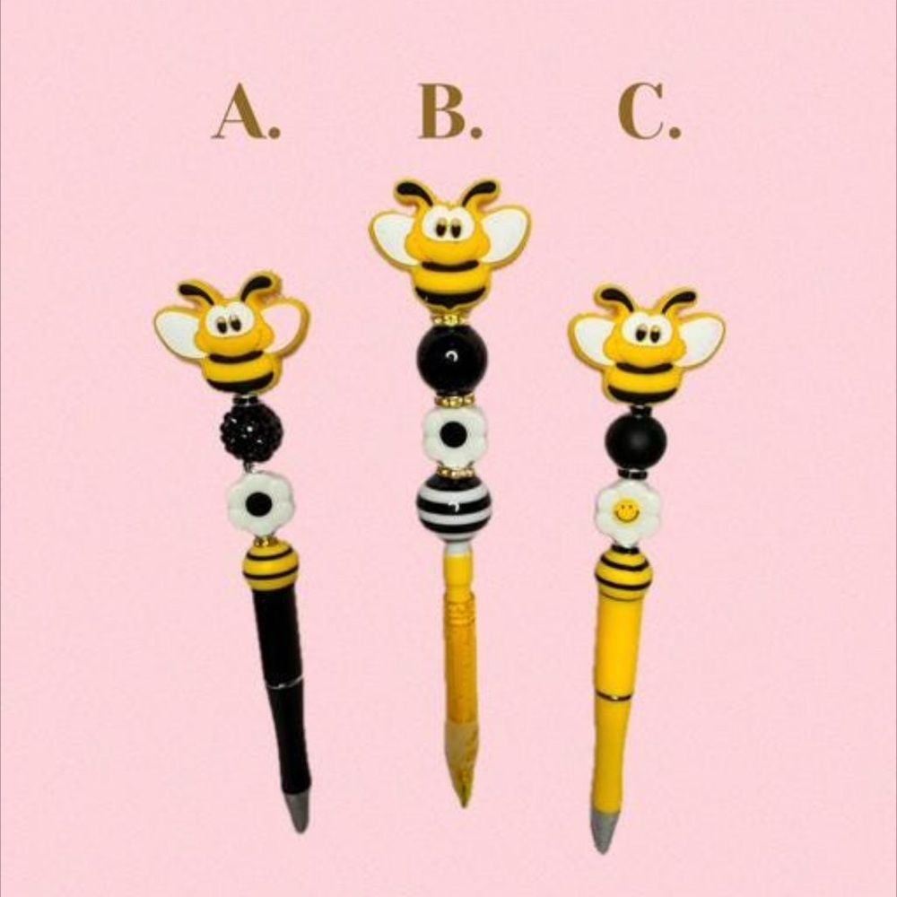 Bee's Handmade Beaded Pen – Refillable Twist Ballpoint Pen